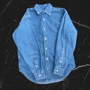RALPH LAUREN JEAN BUTTON UP SHIRT VINTAGE